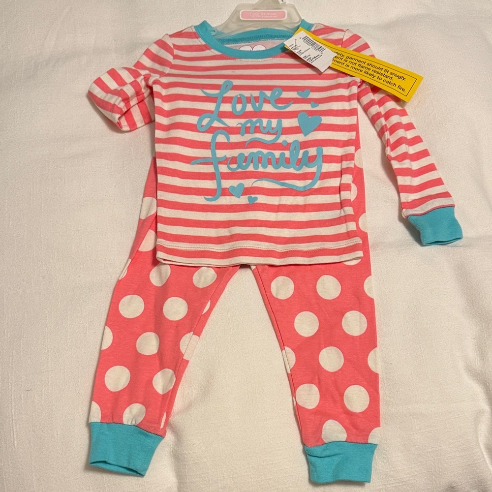 Adorable Striped and Polka Dot Pajama Set